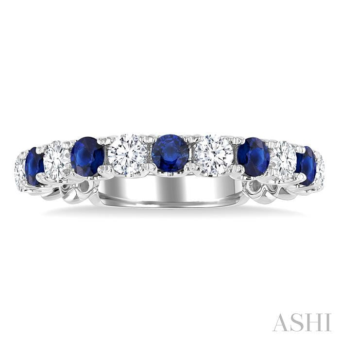Alternate Gemstone & Diamond Wedding Band