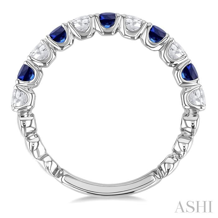 Alternate Gemstone & Diamond Wedding Band
