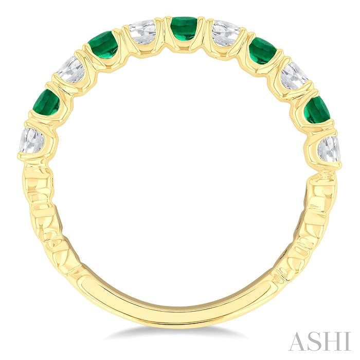 Alternate Gemstone & Diamond Wedding Band