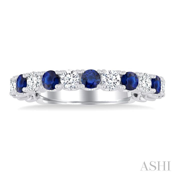 Alternate Gemstone & Diamond Wedding Band