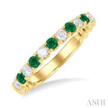 Alternate Gemstone & Diamond Wedding Band