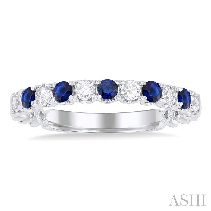 Alternate Gemstone & Diamond Wedding Band