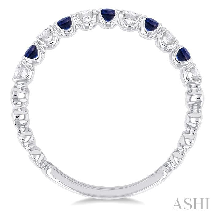 Alternate Gemstone & Diamond Wedding Band