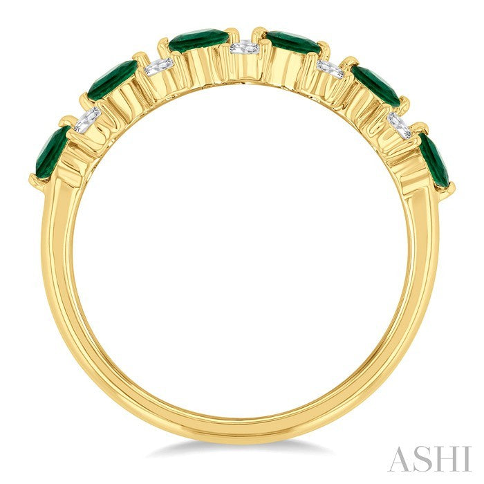 Alternate Gemstone & Diamond Band
