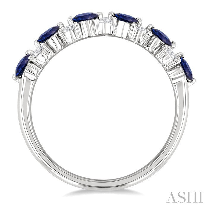 Alternate Gemstone & Diamond Band