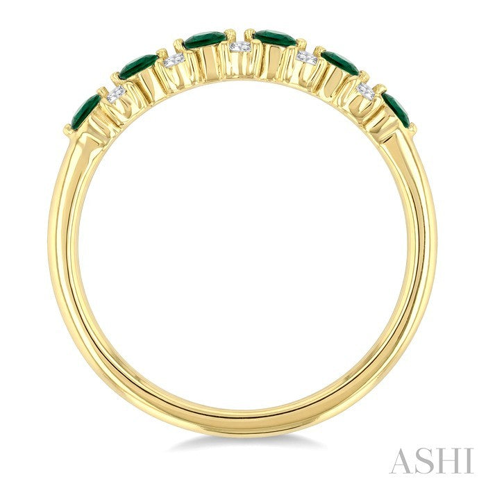 Alternate Gemstone & Diamond Band
