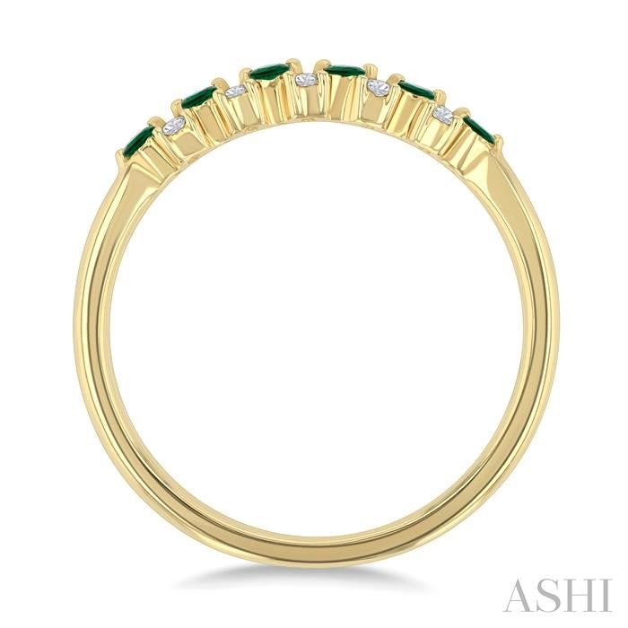 Alternate Gemstone & Diamond Band