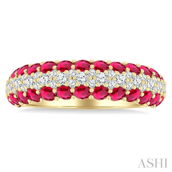 Gemstone & Diamond Fashion Band