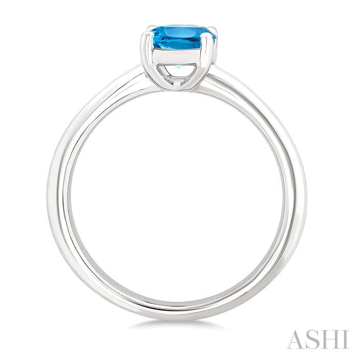 Oval Shape Gemstone Solitaire Ring