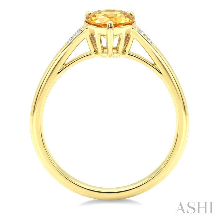 Evoque Gemstone Pear Shape & Diamond Ring