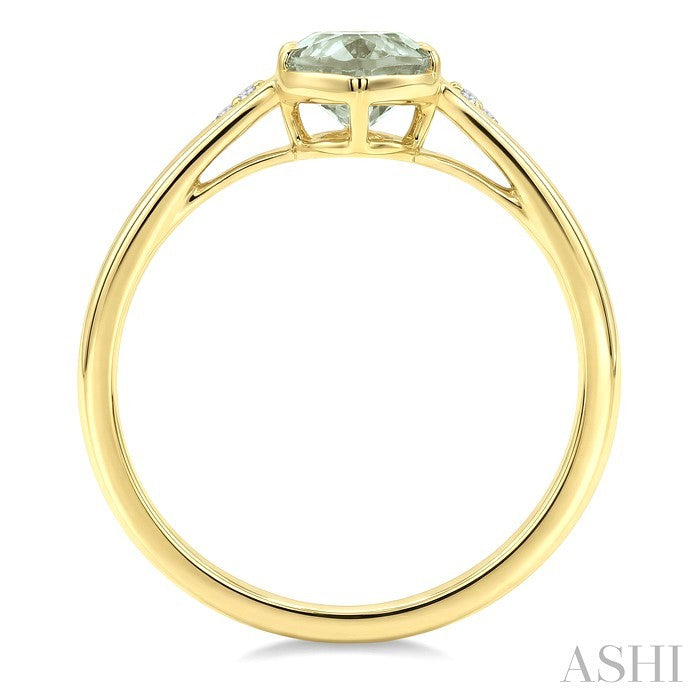 Evoque Gemstone Oval Shape & Diamond Ring