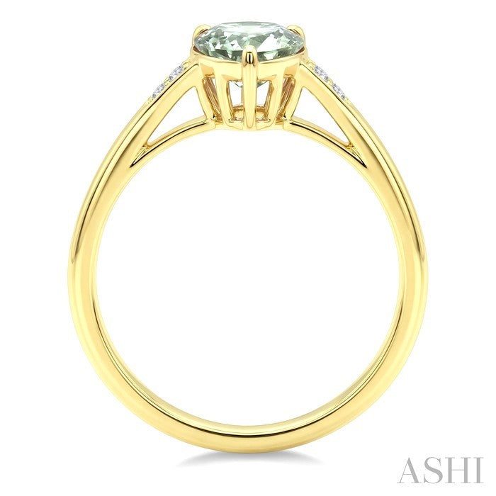 Evoque Gemstone Pear Shape & Diamond Ring