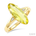 Evoque Gemstone Oval Shape & Diamond Ring