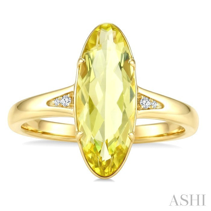 Evoque Gemstone Oval Shape & Diamond Ring