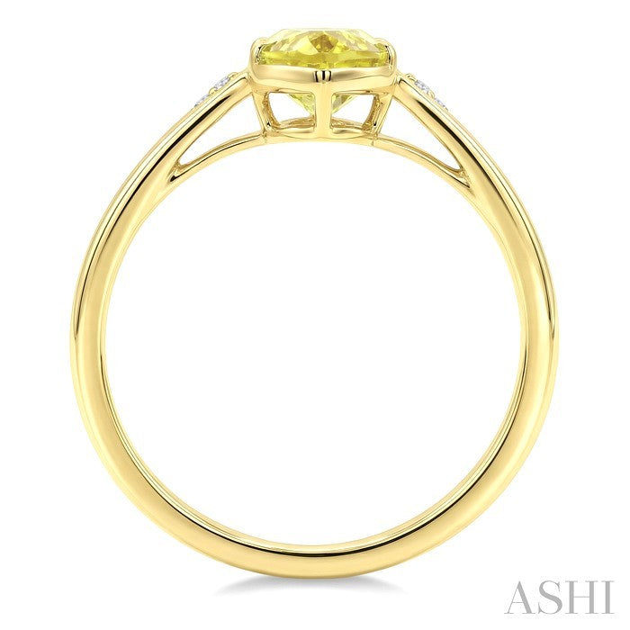 Evoque Gemstone Oval Shape & Diamond Ring