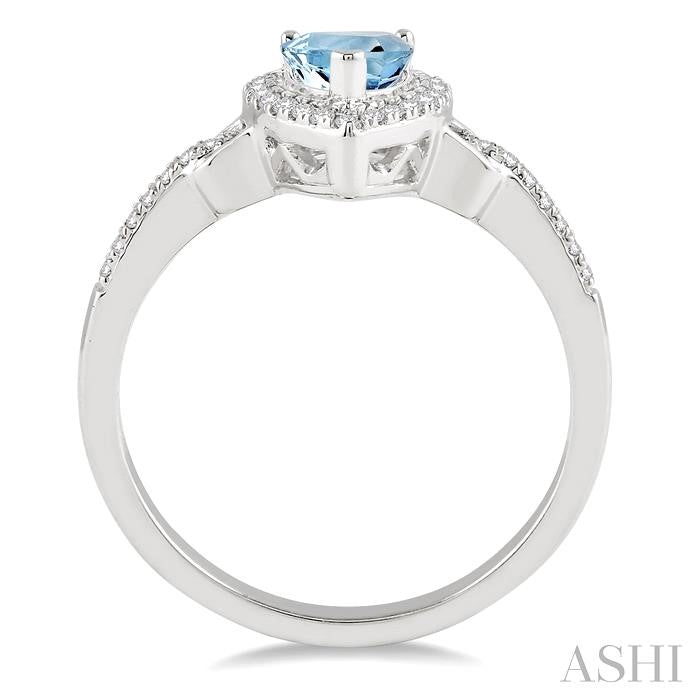 Pear Shape Gemstone & Halo Diamond Ring