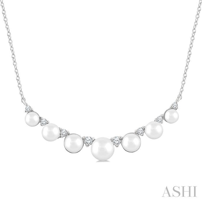 Pearl & Diamond Smile Necklace