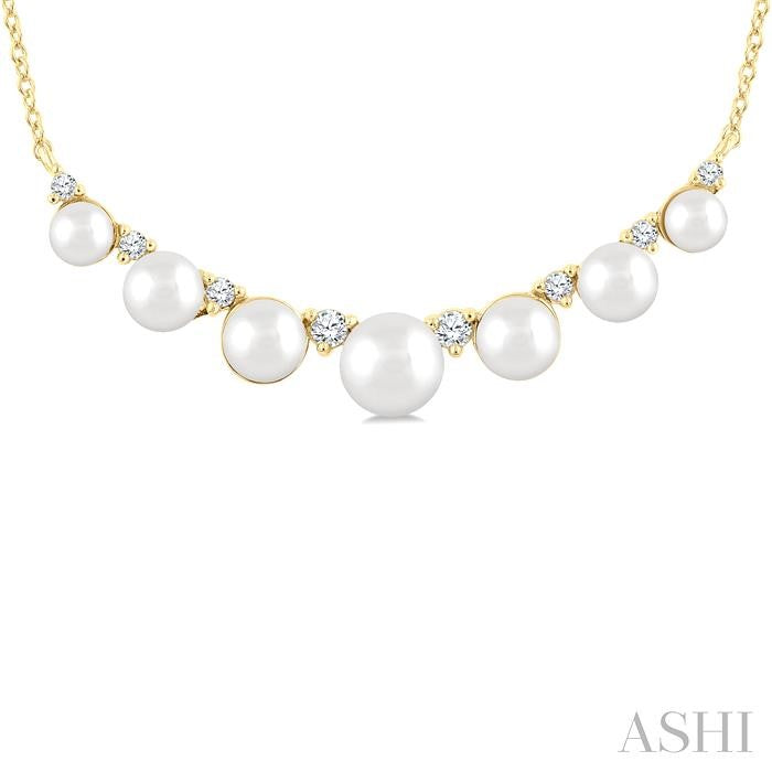 Pearl & Diamond Smile Necklace