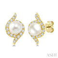 Pearl & Diamond Fashion Earrings