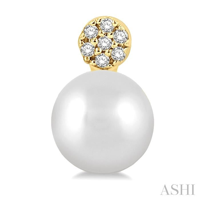 Pearl & Petite Diamond Fashion Earrings