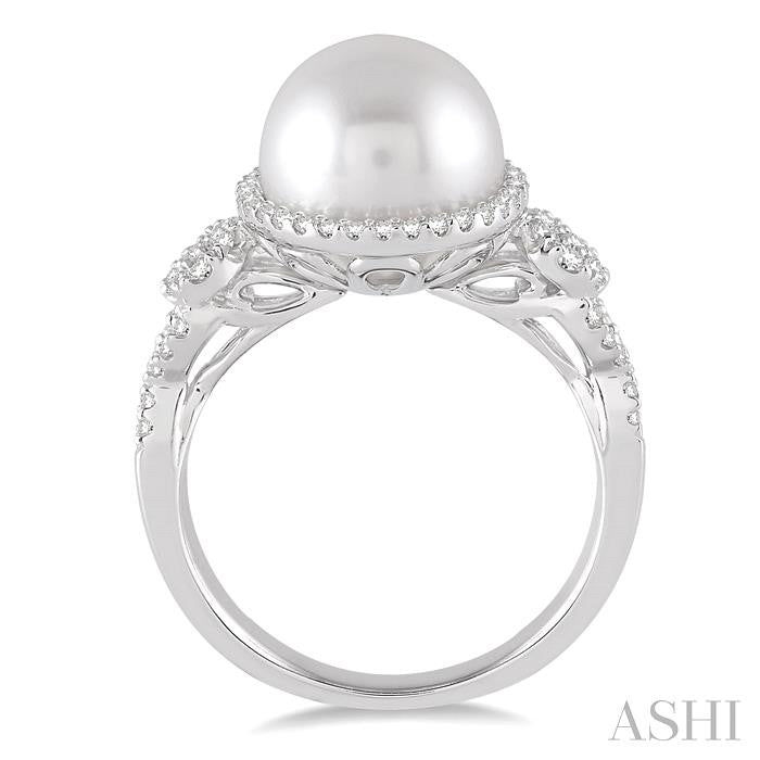 Pearl & Halo Diamond Fashion Ring