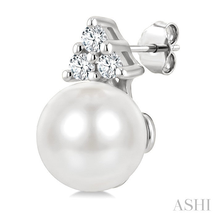 Pearl & Diamond Fashion Earrings