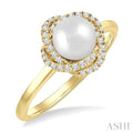 Pearl & Petite Diamond Fashion Ring