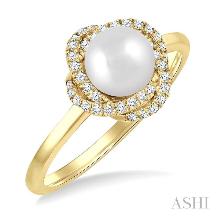Pearl & Petite Diamond Fashion Ring