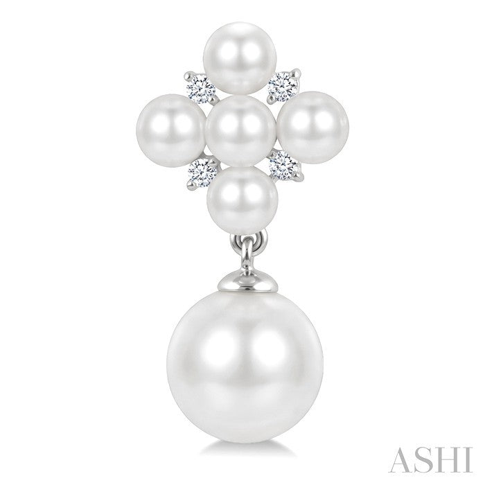 Pearl & Diamond Fashion Earrings