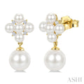 Pearl & Diamond Fashion Earrings