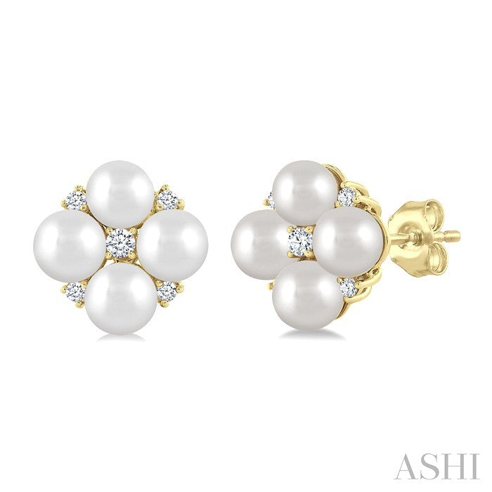 Pearl & Diamond Fashion Earrings