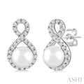 Pearl & Petite Diamond Fashion Earrings