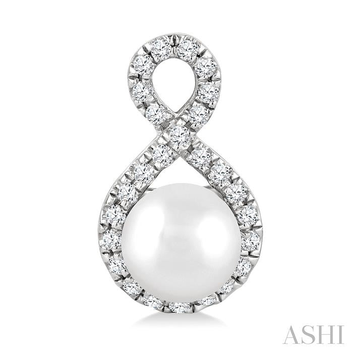 Pearl & Petite Diamond Fashion Earrings