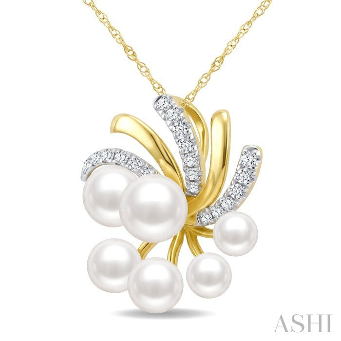 Blossom Pearl & Diamond Fashion Pendant