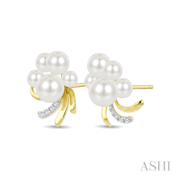 Blossom Pearl & Diamond Fashion Earrings