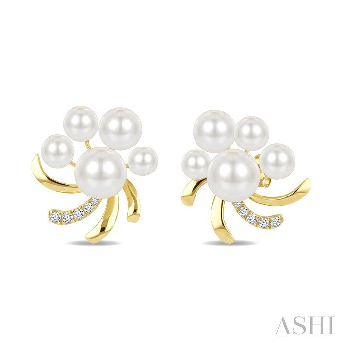 Blossom Pearl & Diamond Fashion Earrings