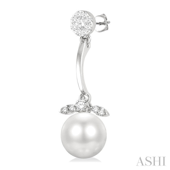 Pearl & Lovebright Diamond Fashion Earrings