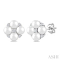 Pearl & Diamond Fashion Earrings