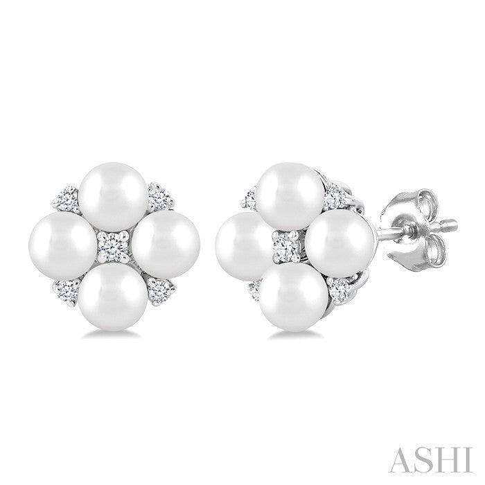 Pearl & Diamond Fashion Earrings