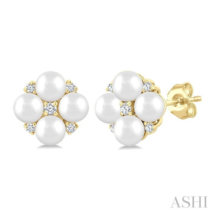 Pearl & Diamond Fashion Earrings