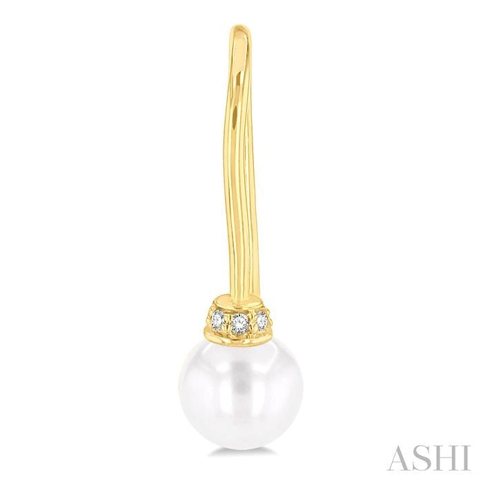 Pearl & Petite Diamond Fashion Earrings