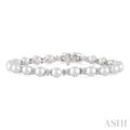 Pearl & Diamond Floral Fashion Bracelet