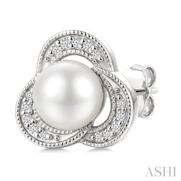 Pearl & Diamond Fashion Earrings