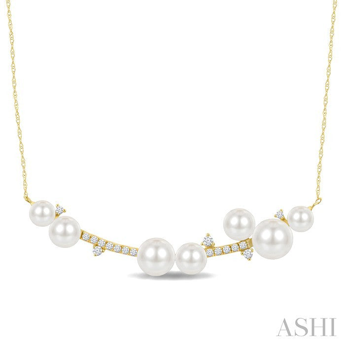 Pearl & Diamond Fashion Necklace
