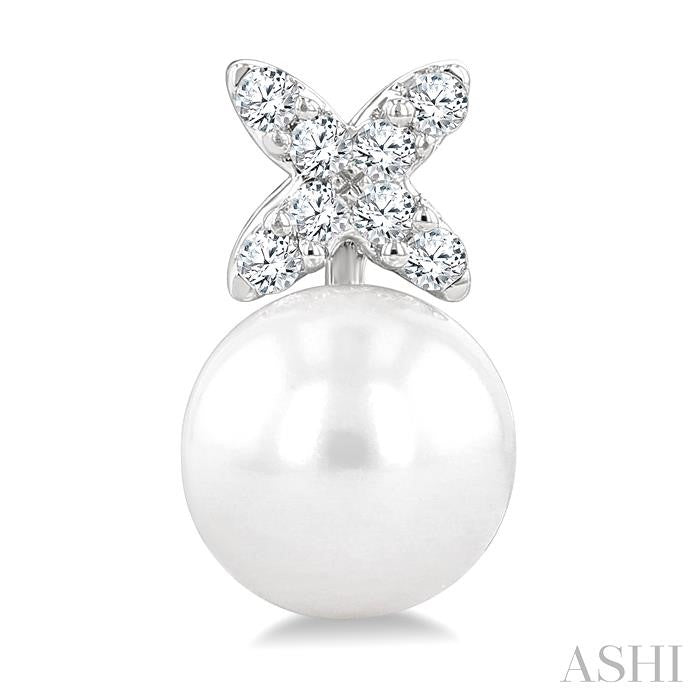 Pearl & Diamond Floral Fashion Earrings