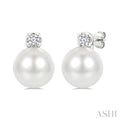 Pearl & Petite Diamond Fashion Earrings