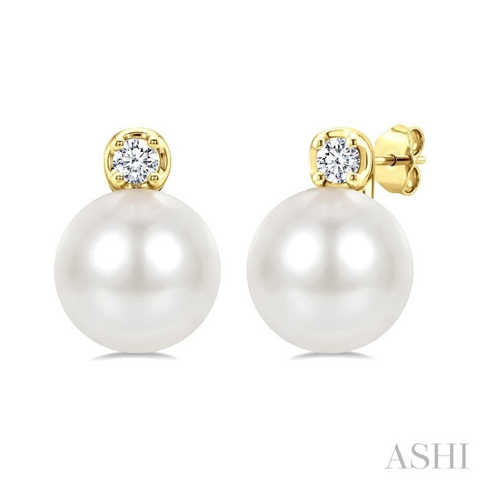 Pearl & Petite Diamond Fashion Earrings
