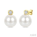 Pearl & Petite Diamond Fashion Earrings