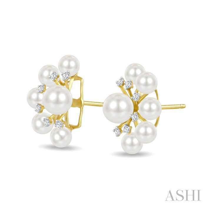 Pearl & Diamond Fashion Earrings