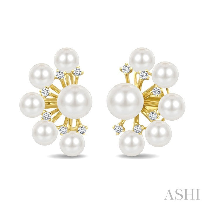 Pearl & Diamond Fashion Earrings